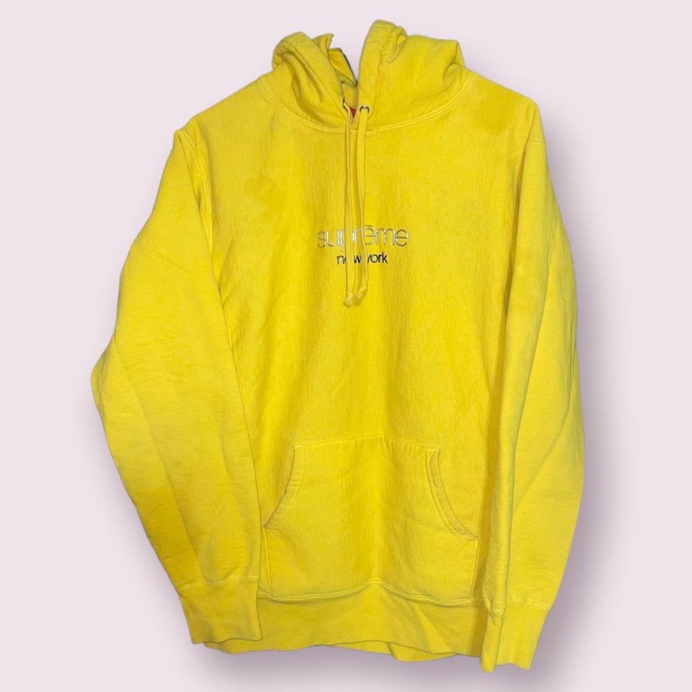 VEUC Supreme Men’s Yellow Hoodie w/ Chrome Logo (L)